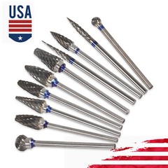 10 Pcs Dental Lab Tungsten Steel Carbide Burs Polishing Bur Drills HP 2.35mm Kit