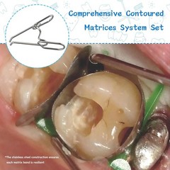 1Box/36PCS Dental Saddle Contoured Metal Matrices Matrix With Springclip New
