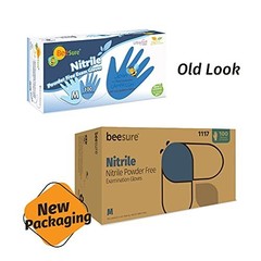 Nitrile Powder-Free Exam Gloves, Large Pack of 100 for Professionals