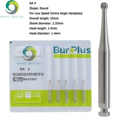 Wave Dental Carbide Round RA Burs Latch Surgical Length Bur RA SURG Contra Angle