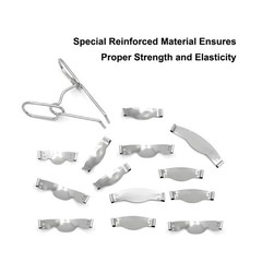 36pcs Dental Sectional Contoured Matrices No.1.330, 35μm Hard, with Spring Clip