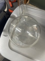 PYREX 3000ml Round Bottom W/ Stem On Neck Flask 16.5 Inch Tall VTG Science Lab