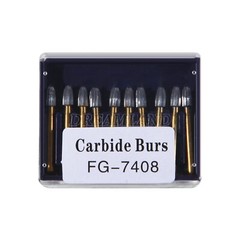 10Pcs Dental Tungsten Carbide Burs Trimming & Finishing Egg Football Bur FG 7408
