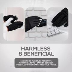 Black Nitrile Disposable Gloves Powder Free Latex Free 4.5 Mil & Size M – XXL