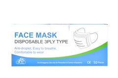100 Pcs ( 2 box of 50 pc ) Disposable 3 Layer Face Protective Mask