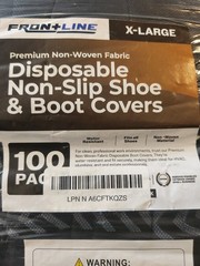 Frontline Disposable Shoe Cover 100 Pack Non-Slip Water Resistant XL