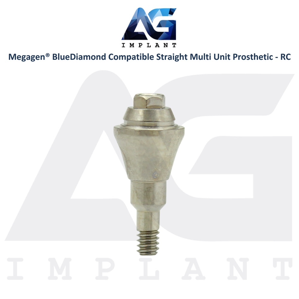 Straight Multi Unit Prosthetic RC Compatible with Megagen® BlueDiamond
