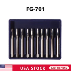10Pc/Pack Dental Tungsten Carbide Drill FG Bur For High Speed Handpiece FG701 to