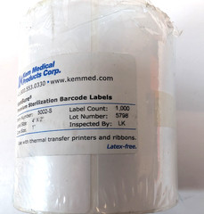 Kem Medical KemSure Sterilization Barcode Labels 5002-S 4″ x 2″ 1000 Count
