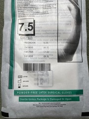 DermAssist Elbow Length Latex Surgical Gloves, 5 Pairs, Size 7.5