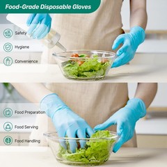 Nitrile Gloves D1, Nitrile Disposable Gloves for Cleaning, Food Prep, Industr…