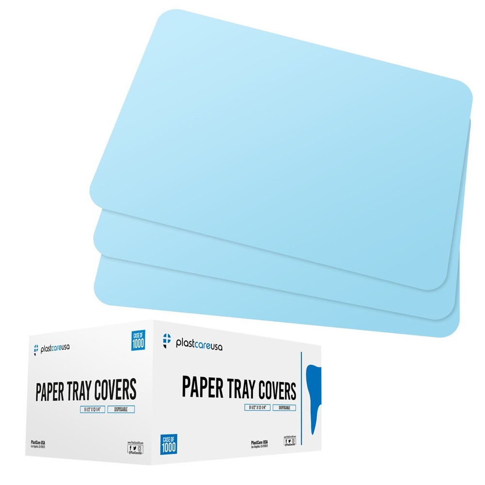 2000 Blue Paper Dental Tray Covers for Size “B” Trays 8.25 “x 12.25”, Tattoo