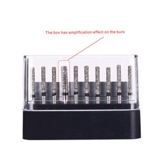 10pc AZDENT Dental Diamond Polishing Burs Friction Grip for High Speed Handpiece