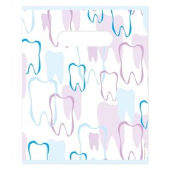 Lightweight 100-Pack Tooth Outline Bags – Ideal for Dental Outreach & Promotions