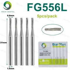 WAVE Dental Tungsten Carbide Burs FG Drills Staright Fissure Head For High Speed