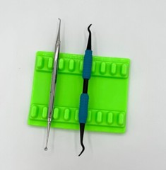 Dental Small Silicone Instrument Mat Reversible 8 or 12 Holder for Instruments