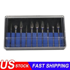 10pcs/1Box Dental Burs Acrylic Polisher Drills Burrs Tungsten Carbide Steel HP