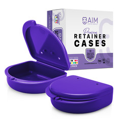 2PK Retainer Case, Denture Storage Box, Mouthguard Container,Dental Aligner Case