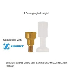 Overdenture Zest locator attachment abutment Fit ZIMMER Screw-Vent 3.5/4.5 Plat