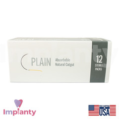 5x GDT Dental Mon0fiIament Plain Catgut Thread Collagen SteriIe Individual Packs