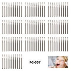 USA Dental Midwest FG #557 Clinic Length Cross Cut Carbide Burs 100/Pk（19mm）