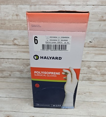 HALYARD Polyisoprene Surgical Gloves *1 Box 50 Pair* Size: 6 *See Date*8-25