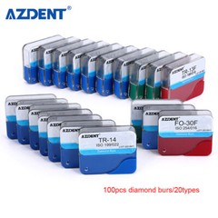 100pcs Fresas De Diamante FG Dental Para Pieza De Mano De Alta Velocidad Medio