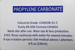 Propylene Carbonate 8 fl. oz / 236ml High Purity Solvent CAS: 108-32-7 Methyl