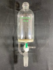 CHEMGLASS Glass 500mL Solid Phase Peptide Synthesis Vessel GL-32 Cap CG-1866-06