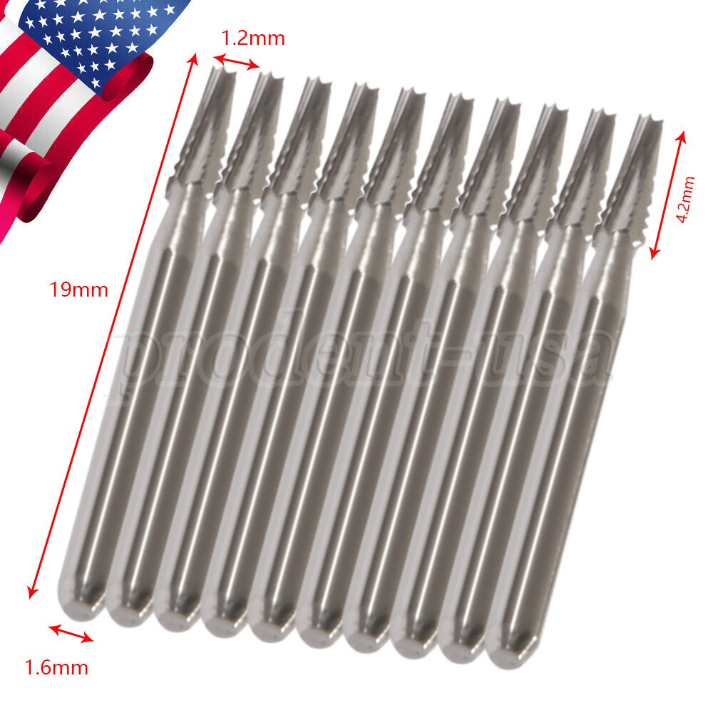10Pc/Pack Dental Tungsten Carbide Drill FG Bur For High Speed Handpiece FG701 po