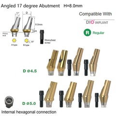 Dental DIO UFII Regular Straight Healing Abutment Impression Coping Zest locator