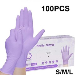 10-100 Fuchsia Nitrile Disposable Gloves Latex-Free for Kitchen, Cleaning, Salon