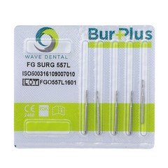WAVE Dental Carbide Surgical Burs 557 558 FG Straight Fissure Crosscut Bur 25mm