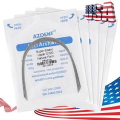 AZDENT Orthodontic Dental Brackets Roth MBT.022/.018 Hooks/Niti Round Arch Wire