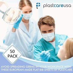 Fuchsia Waterproof Tattoo & Dental Bibs 13″x18″ – Safe 50 Count Disposable Pack