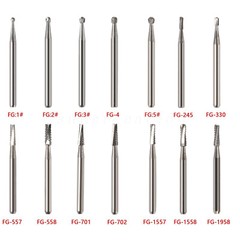Dental Carbide Burs FG 19mm / FG SURG 25mm Long Shank Surgical High Speed