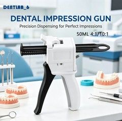 Dispenser Gun Dental Impression 50ML Cartridge Dispenser Delivery Gun 10:1/4:1