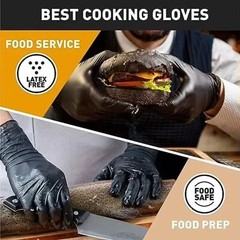 100PCS Disposable Black Nitrile Gloves for Household Cleaning Work Safety Tool