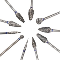 10 Pcs HP Tungsten Steel Carbide Cutter Dental Denture Burs Lab Drill Polisher P