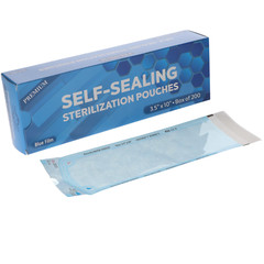 House Brand Dentistry 100523 Self-Sealing Sterilization Pouches 3.50″x10″ 200/Bx