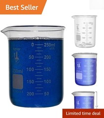 250ml Borosilicate Graduation Beaker – Lightweight and Thermal Shock Resistant