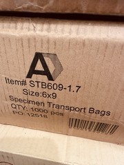 6×9 Specimen Transport Bag, 2 MIL , 15000