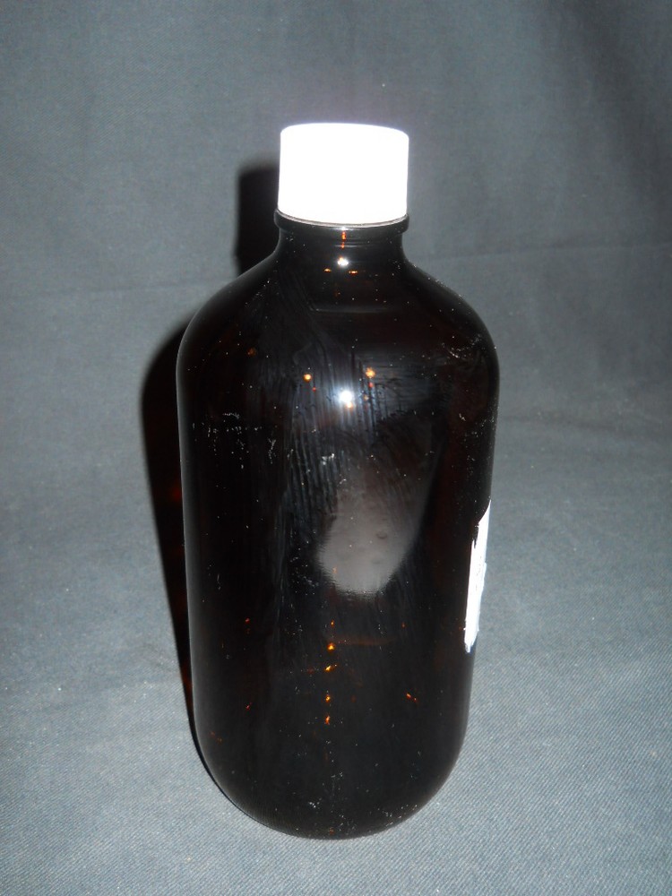 Unbranded Narrow Mouth 960mL / 32oz Amber Glass Bottle & White Cap