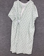 Lot of 3 Standard Textile Unisex Adult One Size Fits Most Hospital Gowns w/ Snap