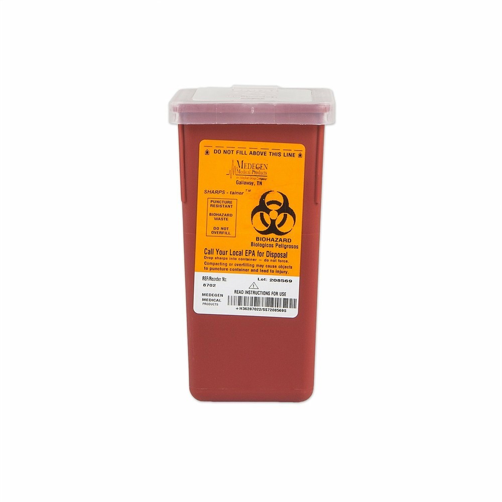 1 Quart Sharps Container Biohazard Needle Disposal Tattoo – SHIPS FREE!