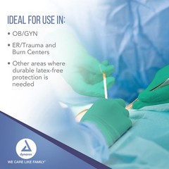 Dynarex Sterile Nitrile Surgical Gloves Size 7.5 Latex Free Comfortable Durable