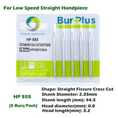 Wave Dental Carbide Bur Straight Handpiece Long Burs HP 555 557 558 559 563