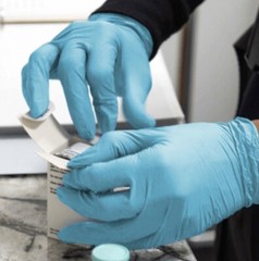 Ammex Professional Blue Nitrile Exam Gloves (Case of 1000/10 Boxes) 3 mil