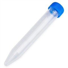 15ml Graduated Centrifuge Tube, PP, Conical Bottom, Blue Cap (Case of 1000)