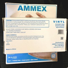 AMMEX Medical Vinyl Exam Gloves Clear/Powder-Free [1X Box of 100 LARGE]